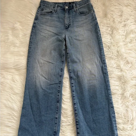 AG Etta High Waisted Wide Leg Crop Jeans - Picture 2 of 7